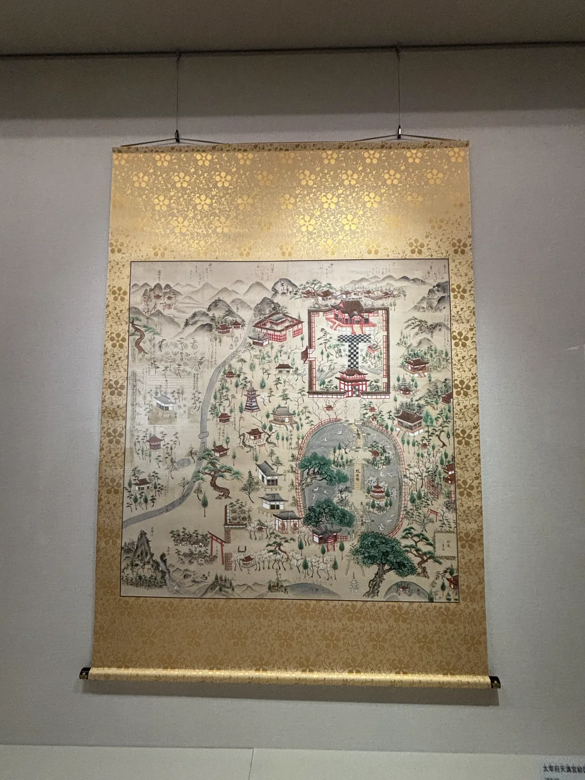 金地裝裱的「太宰府天満宮絵図」