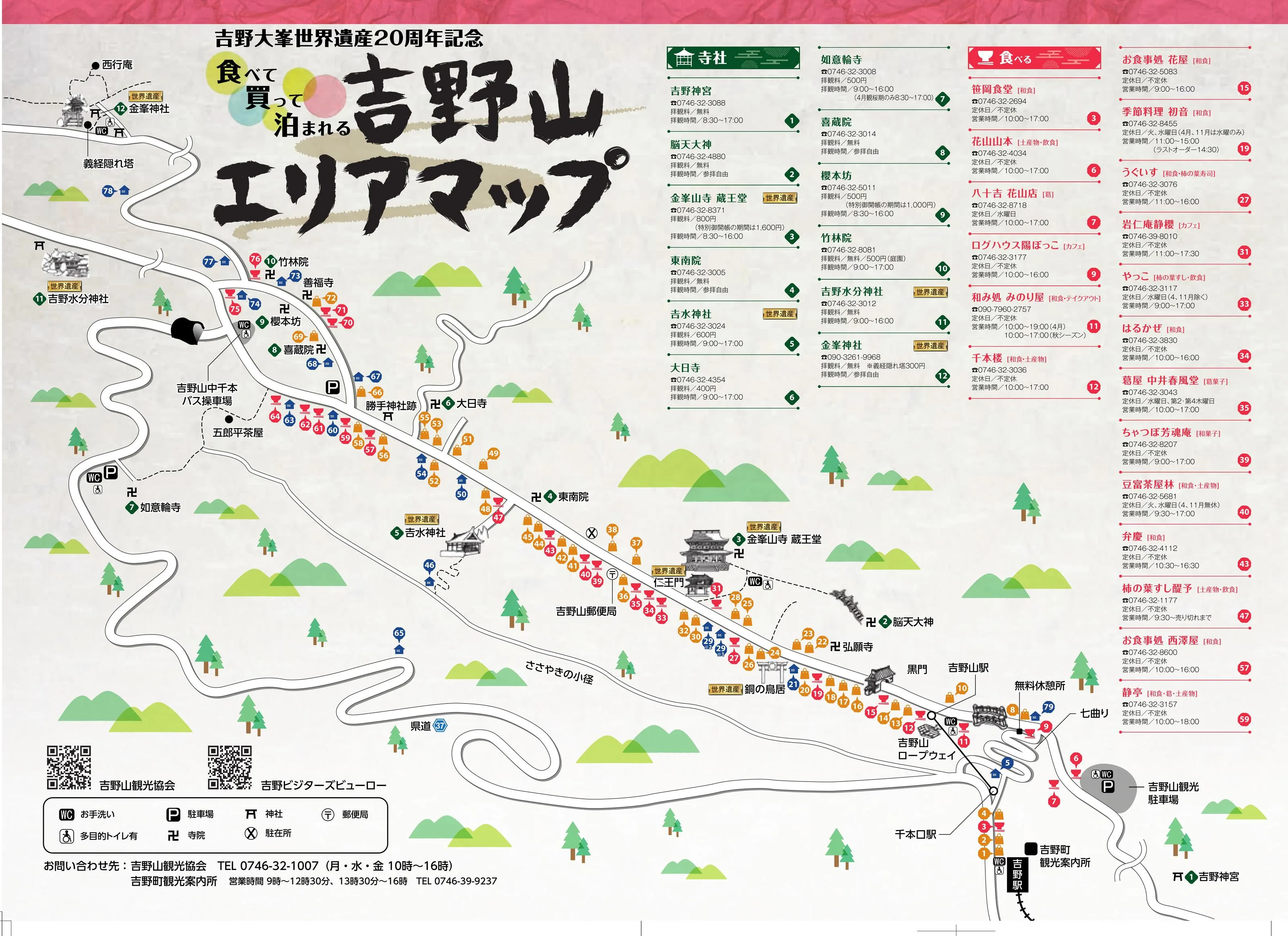 吉野山官方的散策地圖